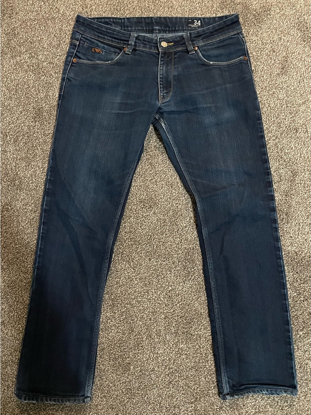 Emporio Armani Men's Slim Straight Dark Blue Jeans